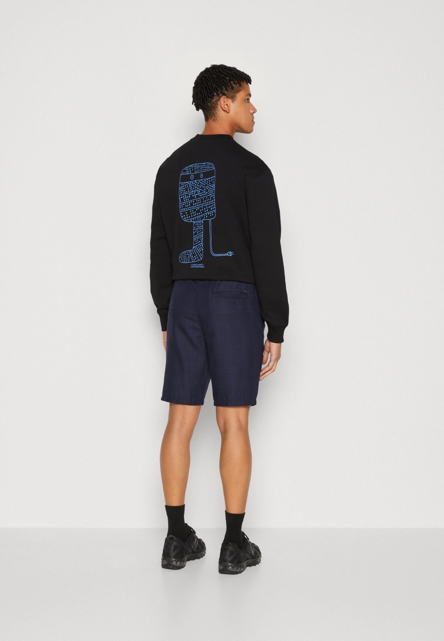 Only & Sons Onslinus Check - Shorts - Dress Blues - Image 3