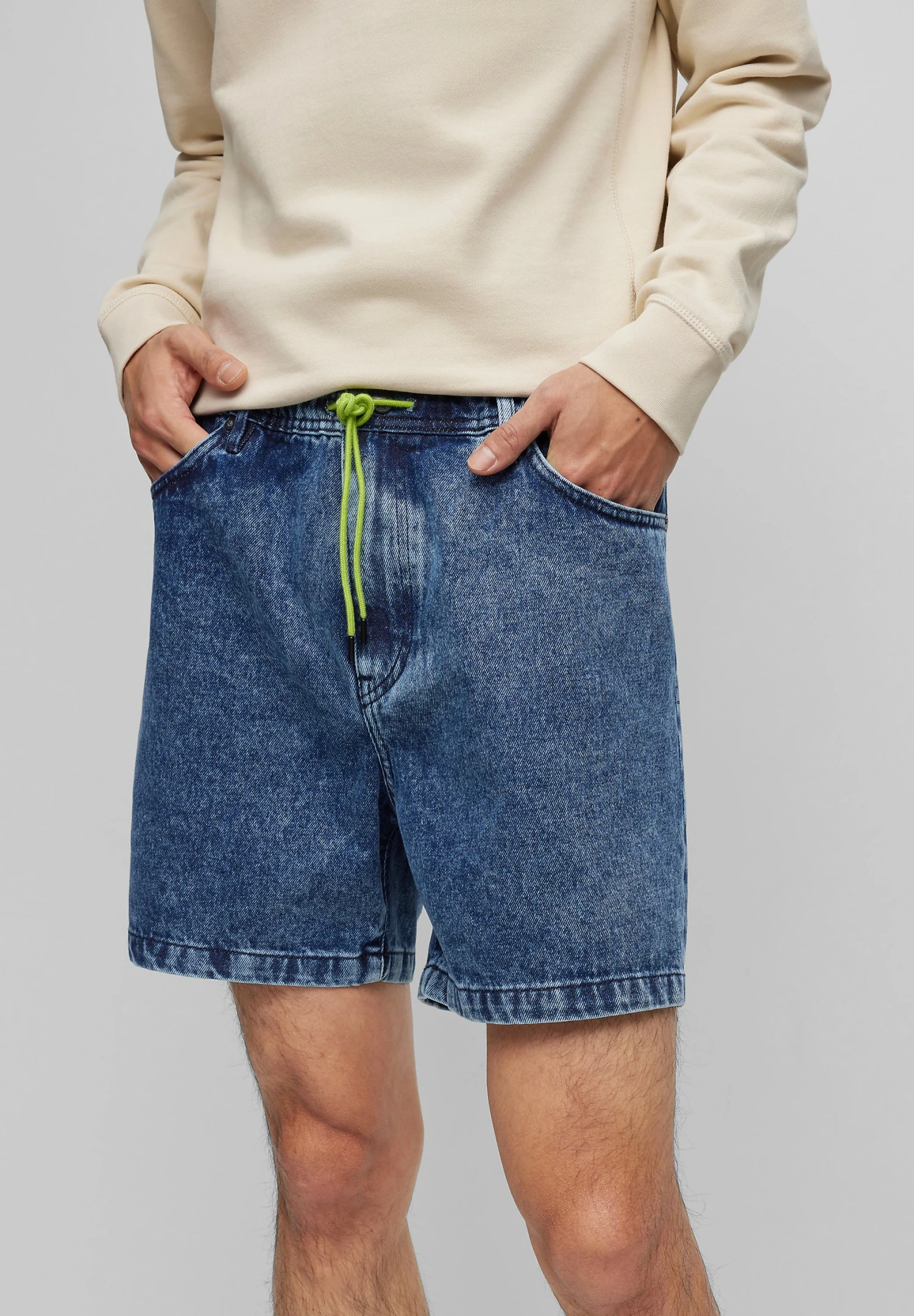 Boss Ames Bc - Jeansshorts - Navy - Image 4