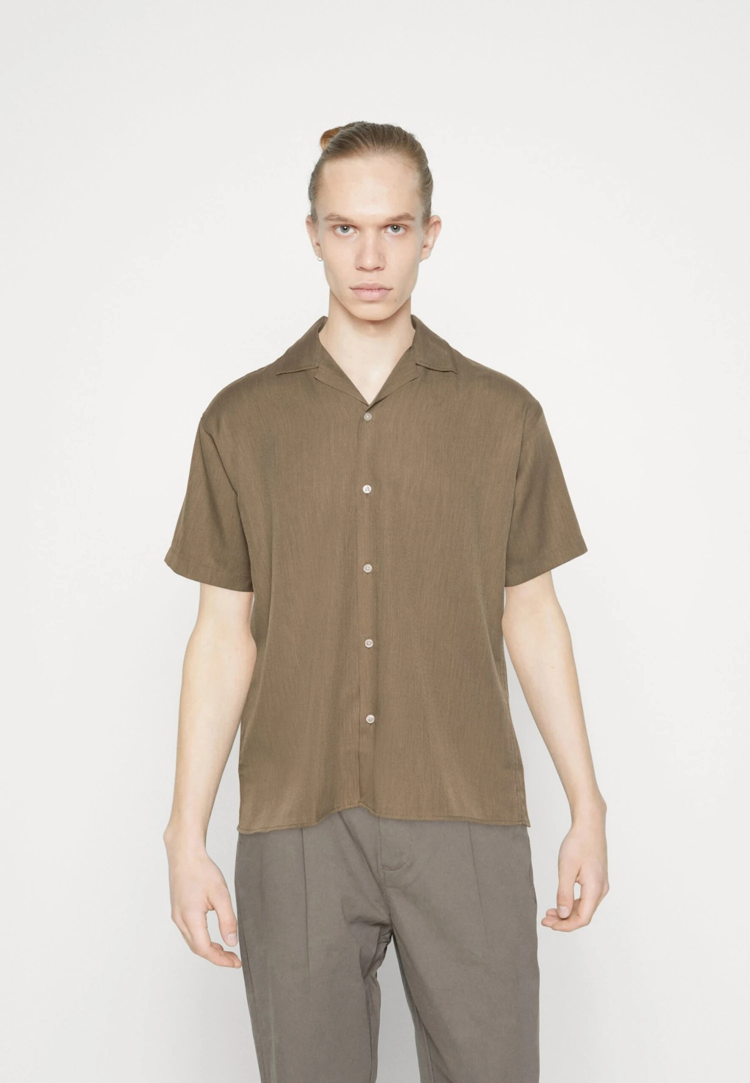 JACK&JONES Premium Jprblujude Camp Collar - Skjorte - Sand