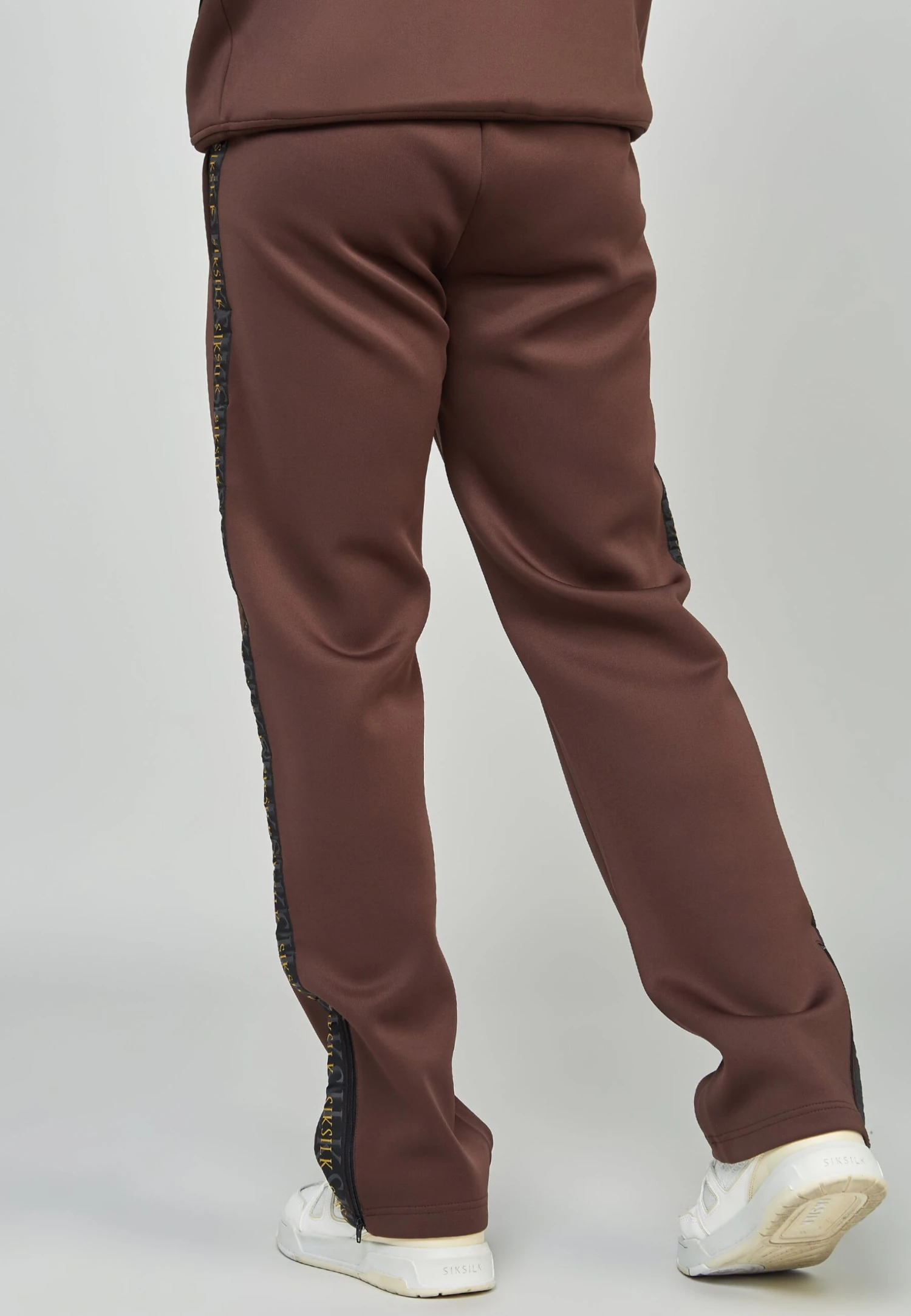 SikSilk Gold Tape Track Pant - Joggebukse - Brown - Image 3