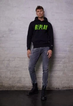 Replay Anbass White Shades - Jeans Tapered Fit - Light Grey