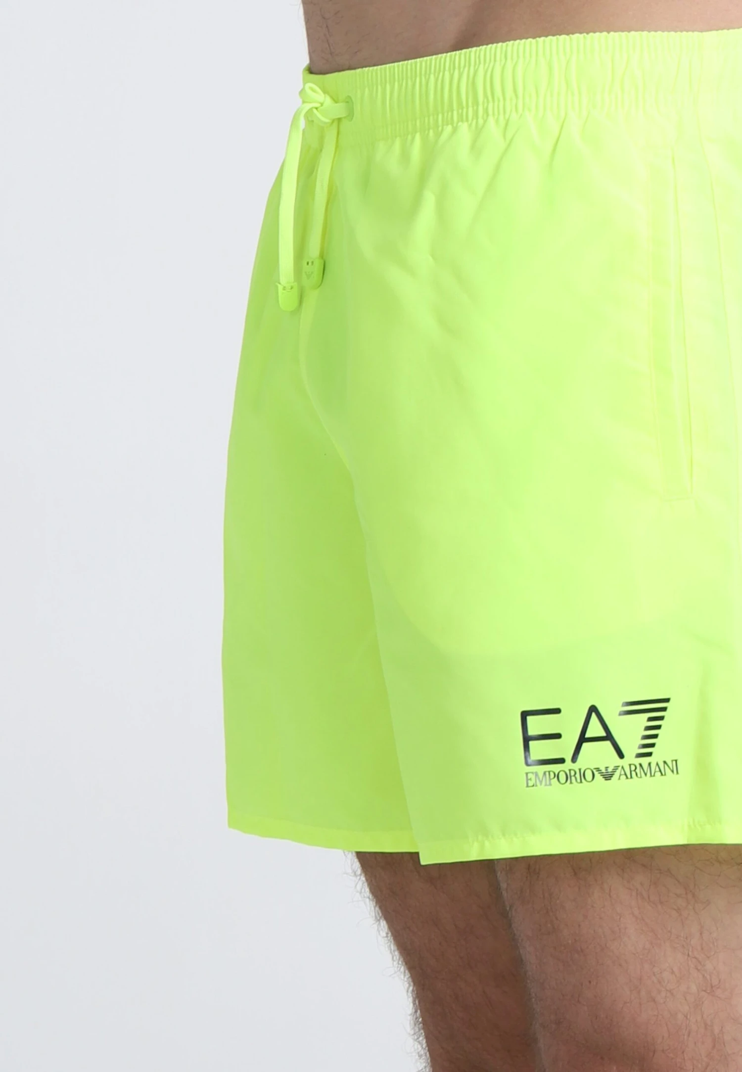 EA7 Emporio Armani Con Logo Fluo - Badeshorts - Neon Yellow - Image 2