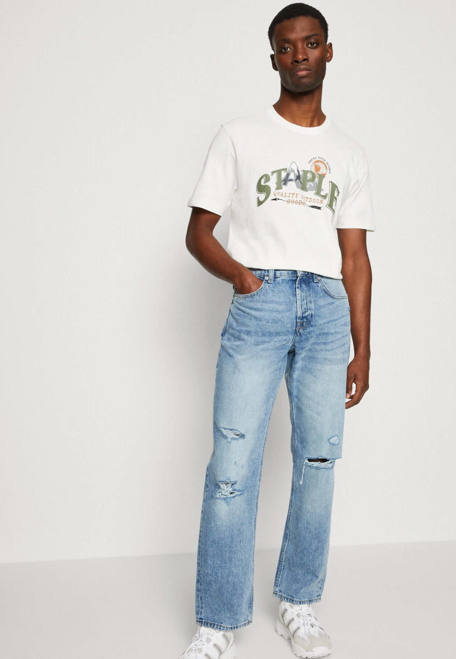 Only & Sons Jeans Relaxed Fit - Light Blue Denim - Image 4