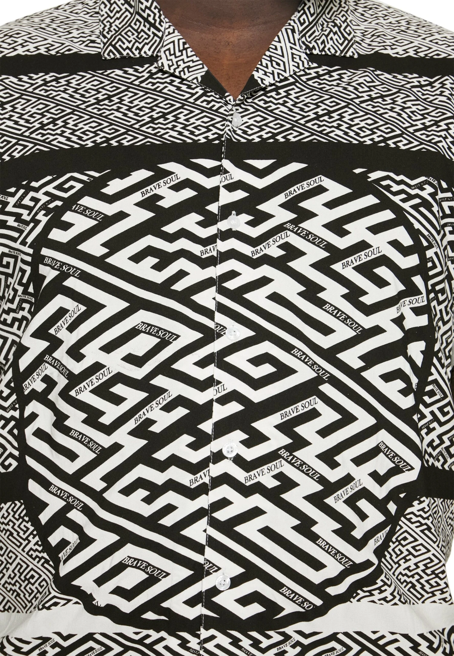 BRAVE SOUL Skjorte - Black/White - Image 6