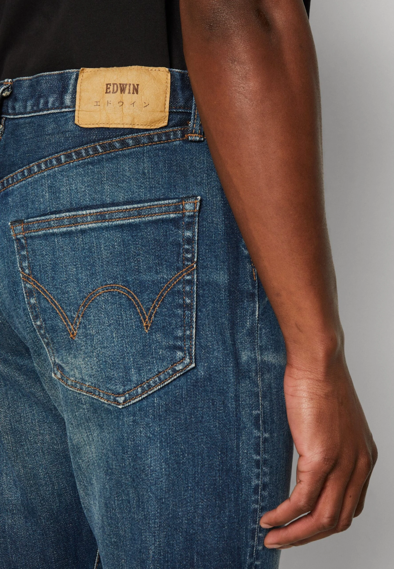 Edwin Jeans Tapered Fit - Dark Blue Denim - Image 6