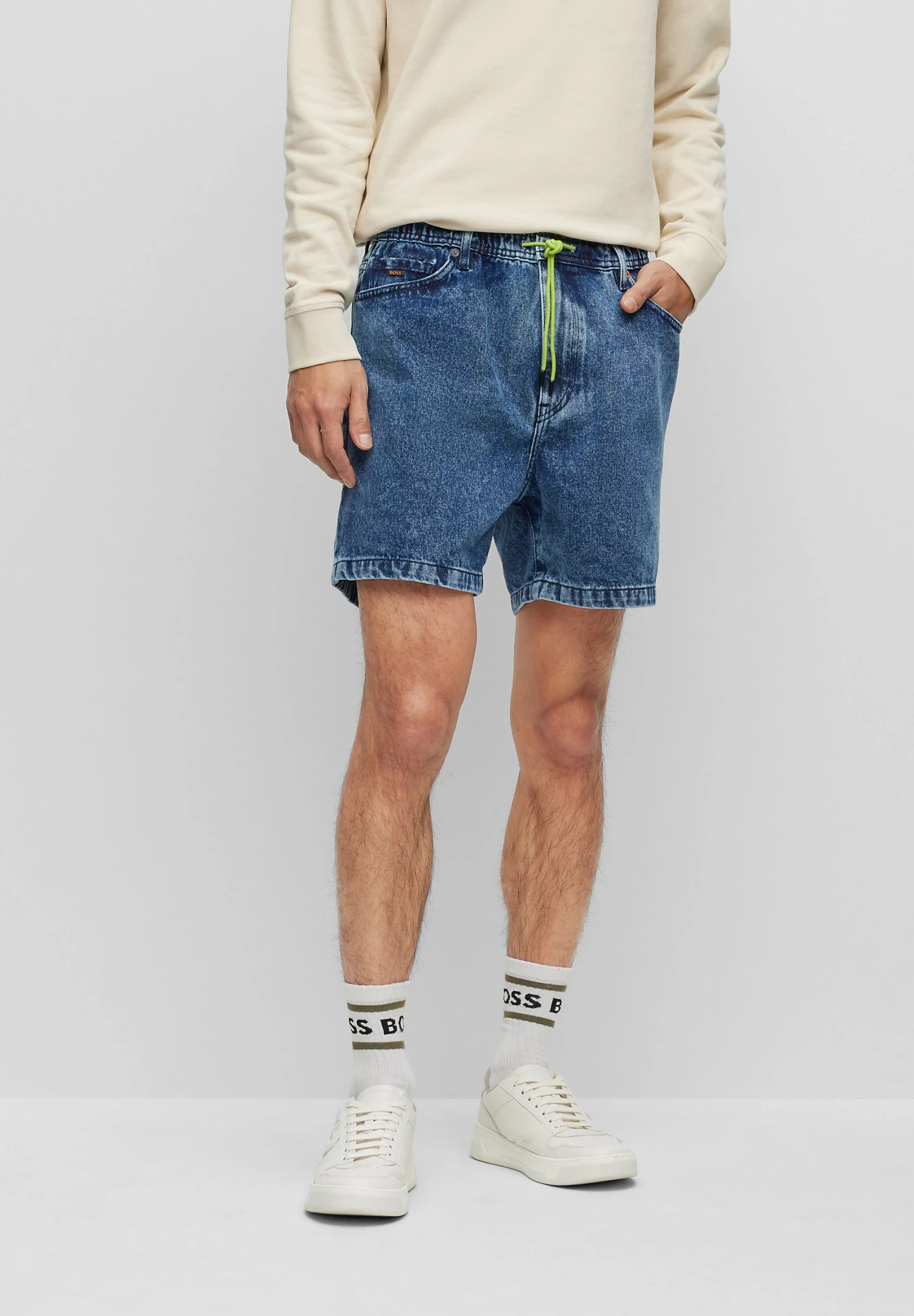 Boss Ames Bc - Jeansshorts - Navy