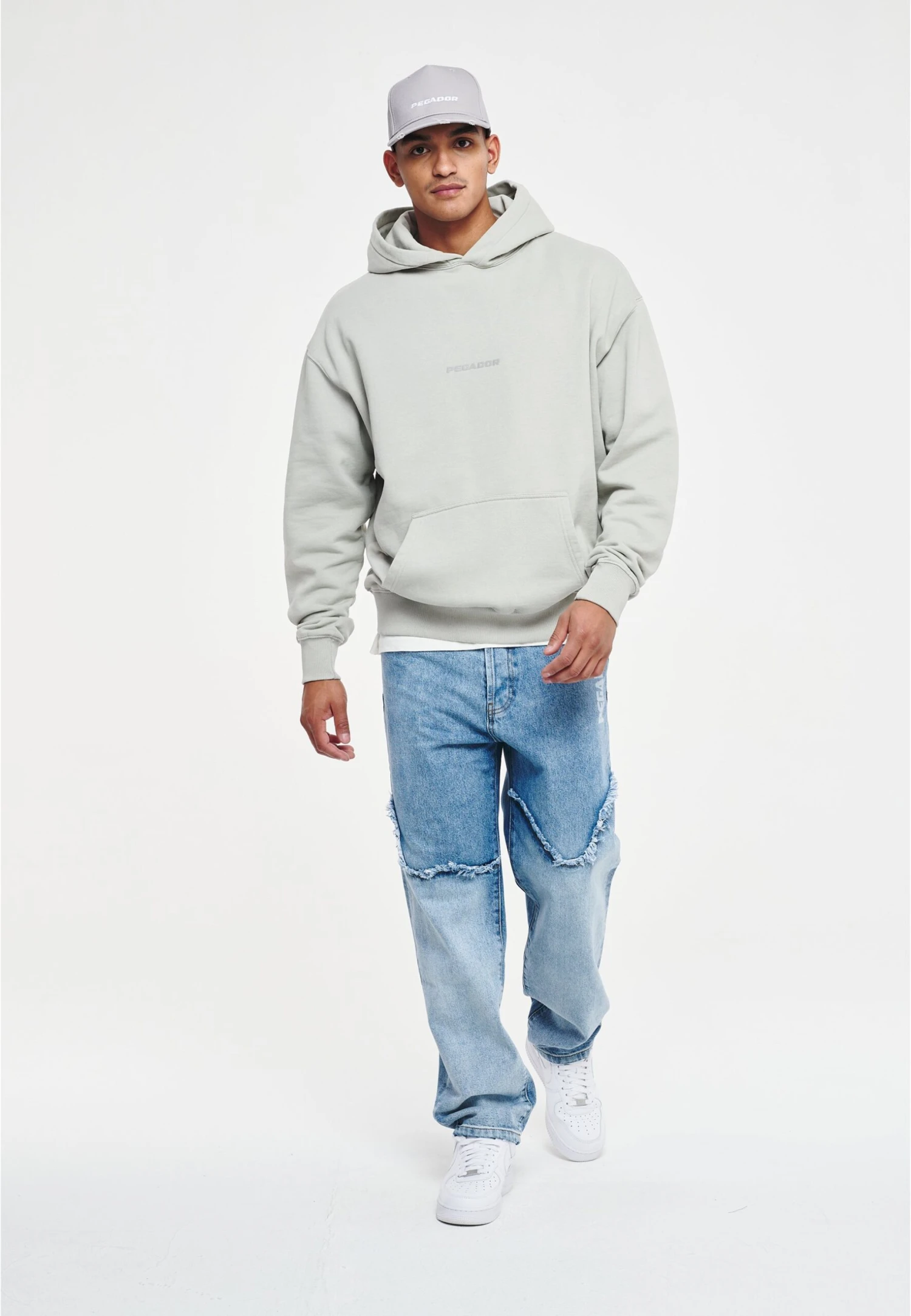 Pegador Bolger Baggy Patchwork - Jeans Relaxed Fit - Washed Light Blue Sky - Image 2