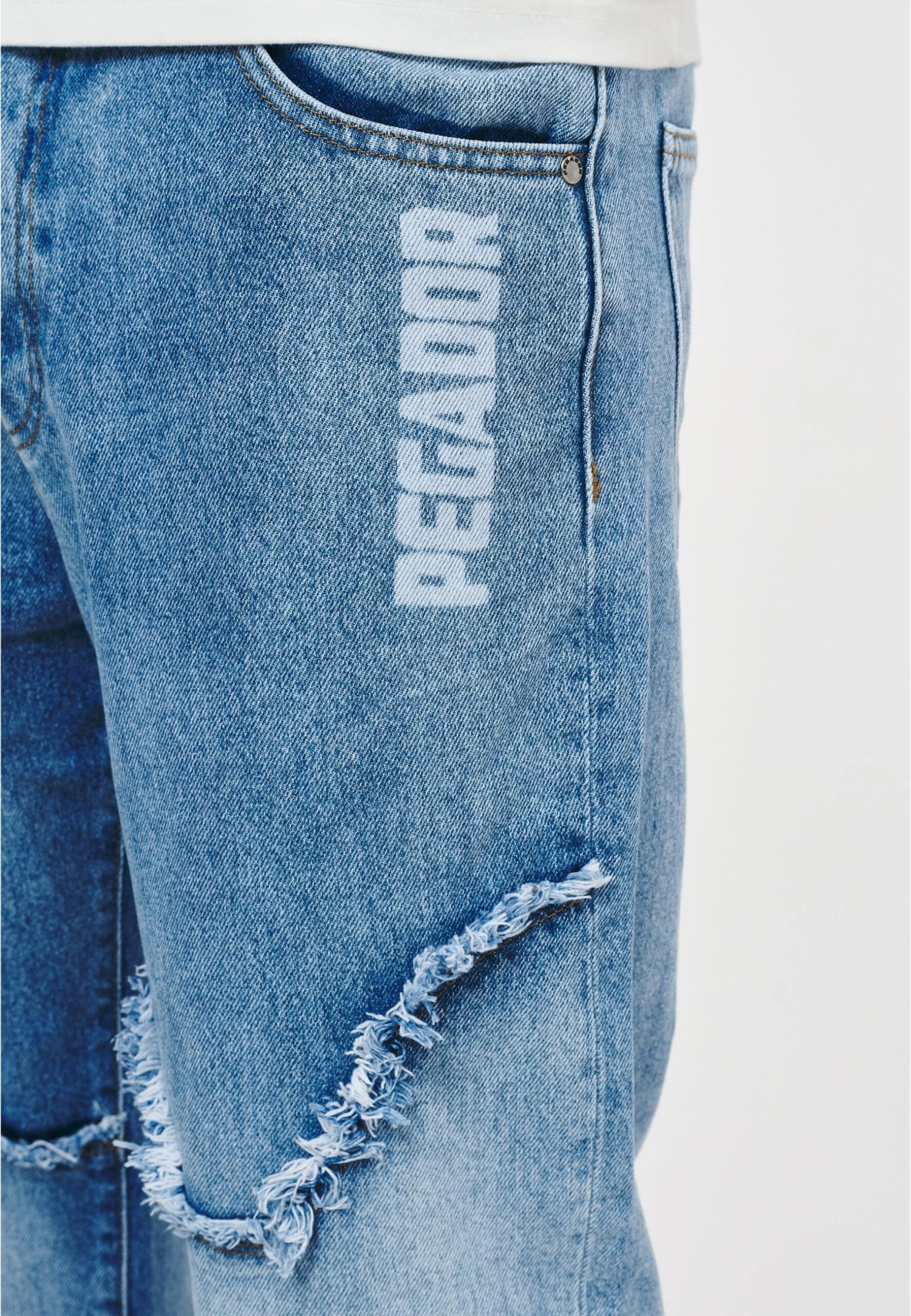 Pegador Bolger Baggy Patchwork - Jeans Relaxed Fit - Washed Light Blue Sky - Image 5