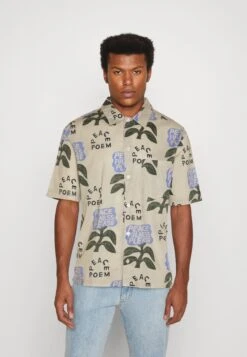 SAMSØE SAMSØE Ayo - Skjorte - White/Light Blue/Dark Green