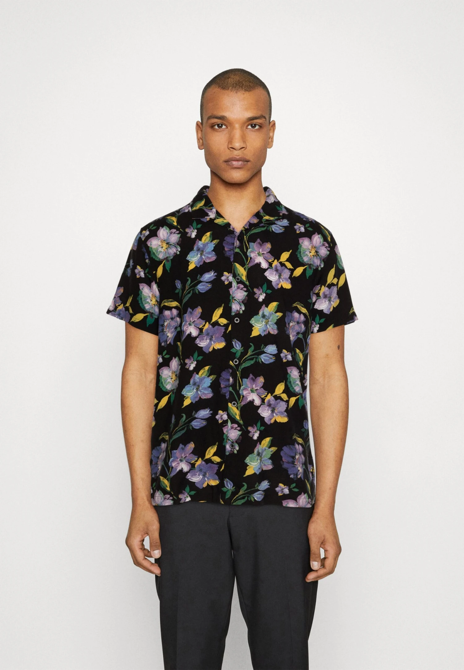 BRAVE SOUL Skjorte - Black/Multi-Colour