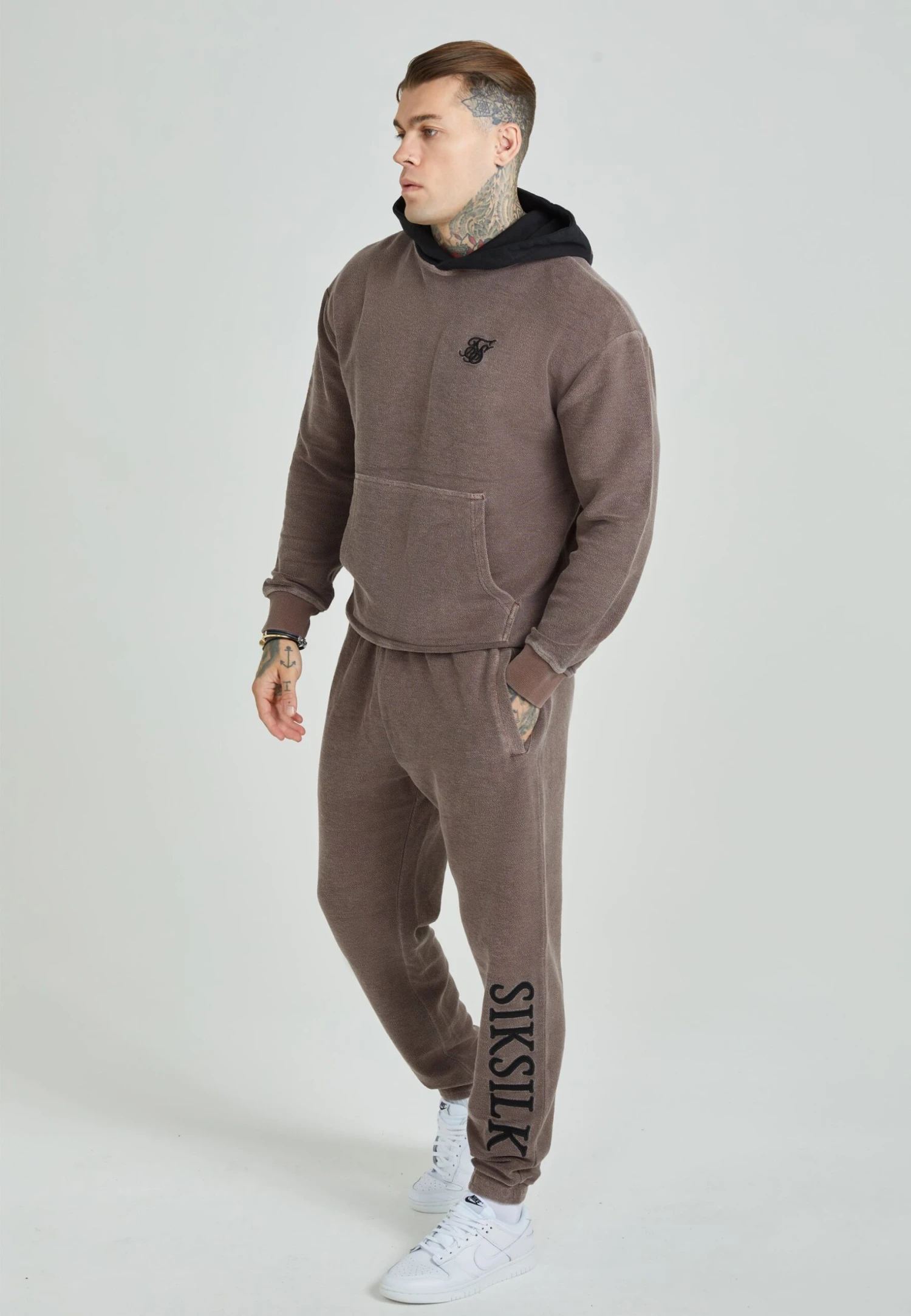 SikSilk Loopback - Joggebukse - Washed Brown - Image 2
