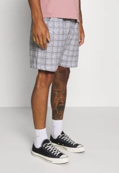 BRAVE SOUL Jensoncheck - Shorts - Black/White