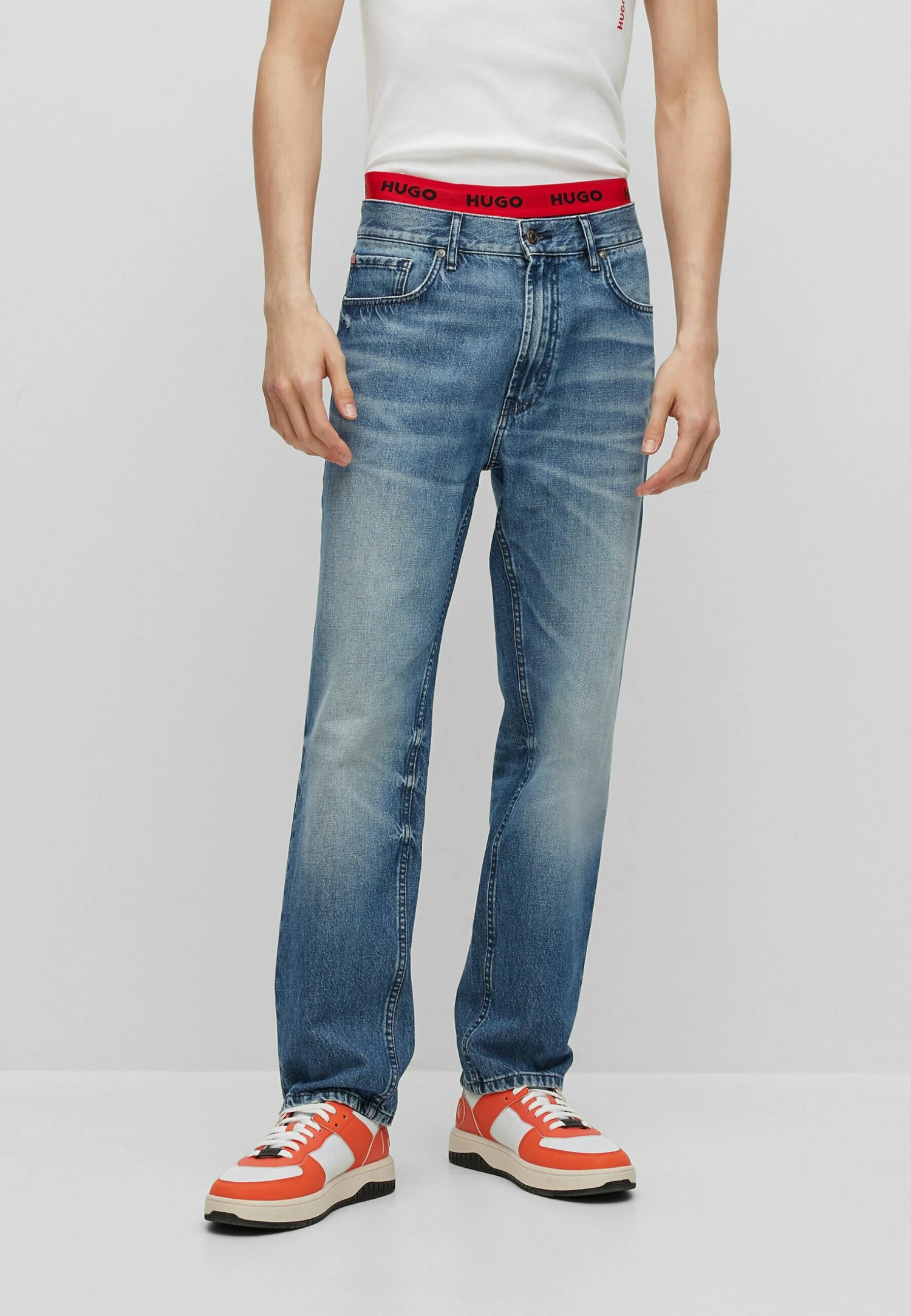 Hugo Jeans Straight Leg - Blue Ten