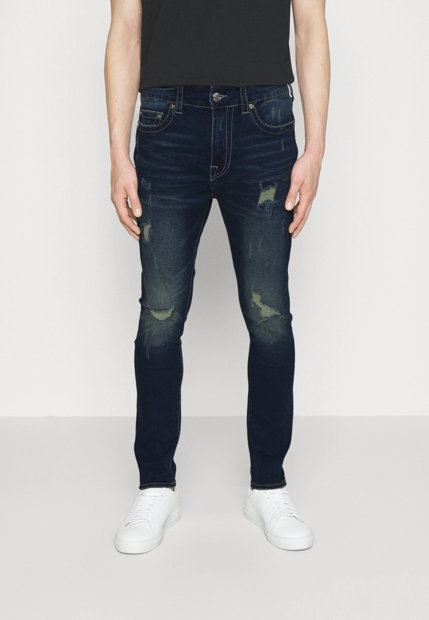 True Religion Jack No Flap Metal Horse Shoe - Jeans Slim Fit - Dark Denim