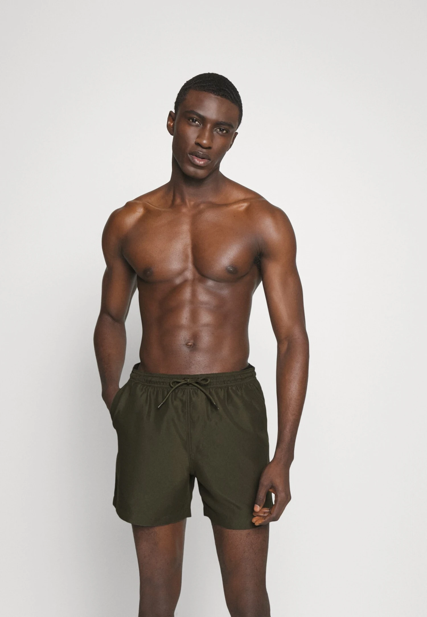 BRAVE SOUL Badeshorts - Dark Khaki