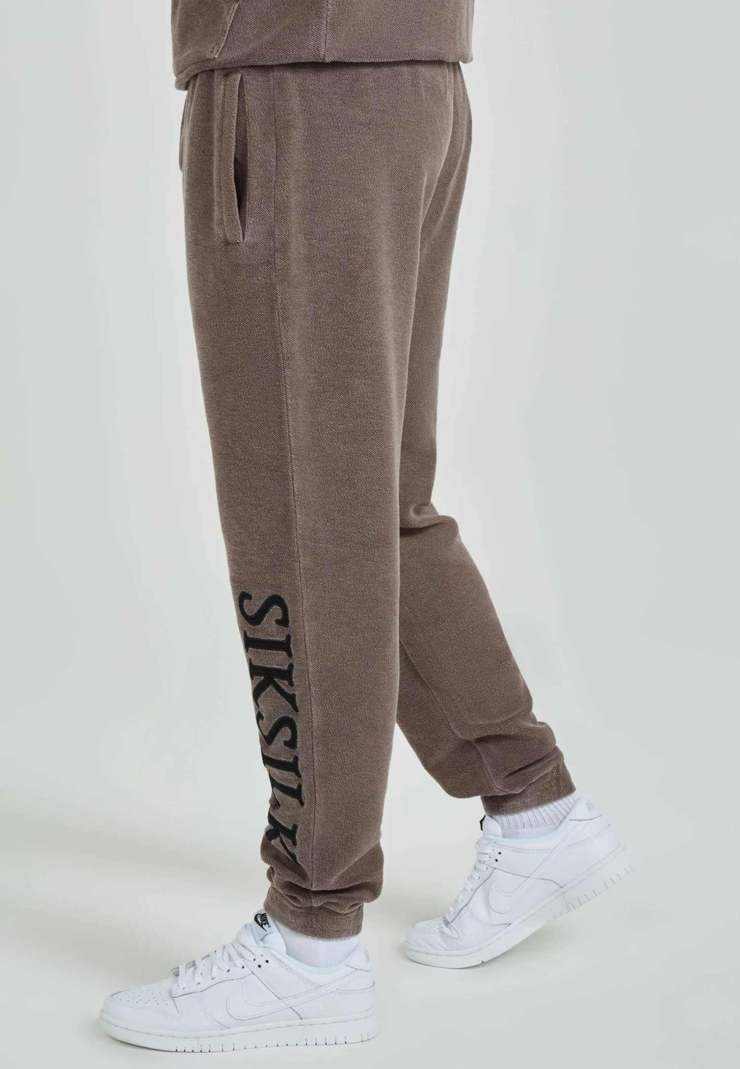 SikSilk Loopback - Joggebukse - Washed Brown - Image 4