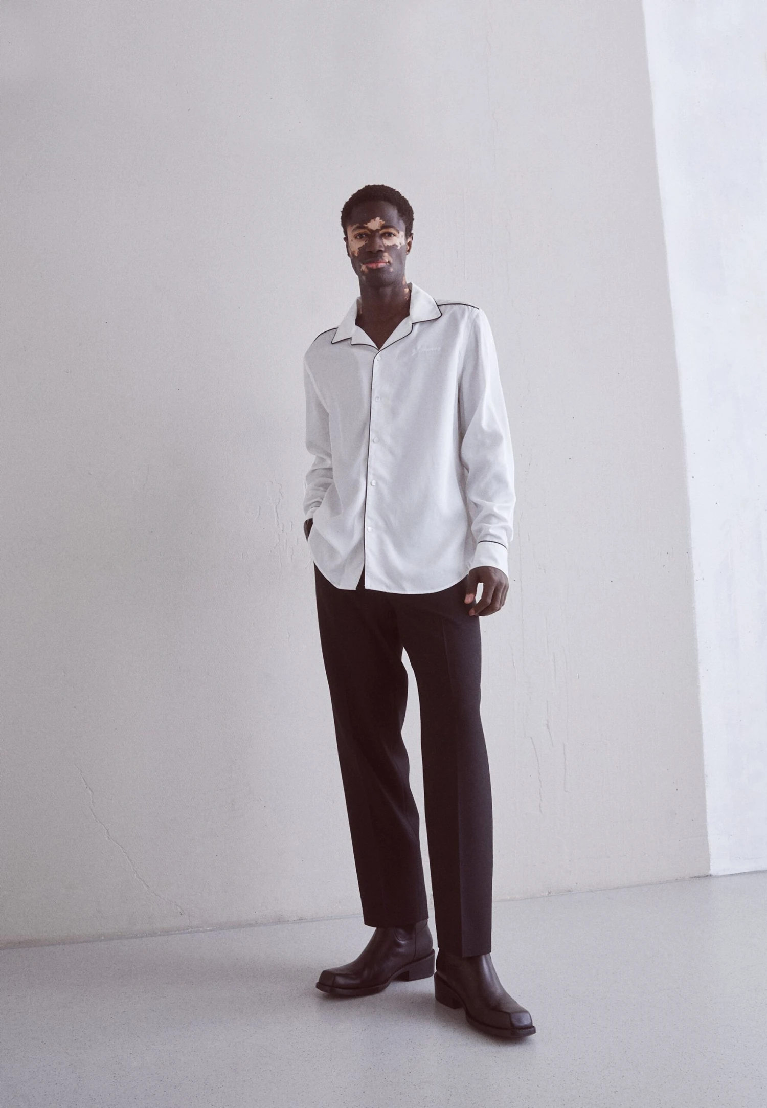 J.Lindeberg Piper Relaxed- Skjorte - Cloud White - Image 2