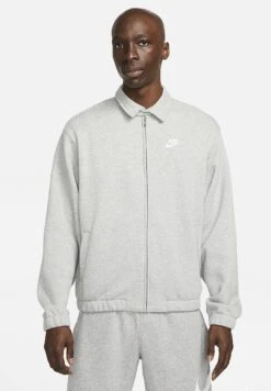 Nike Sportswear M Nk Club Bb Harrington - Treningsjakke - Dk Grey Heather/White
