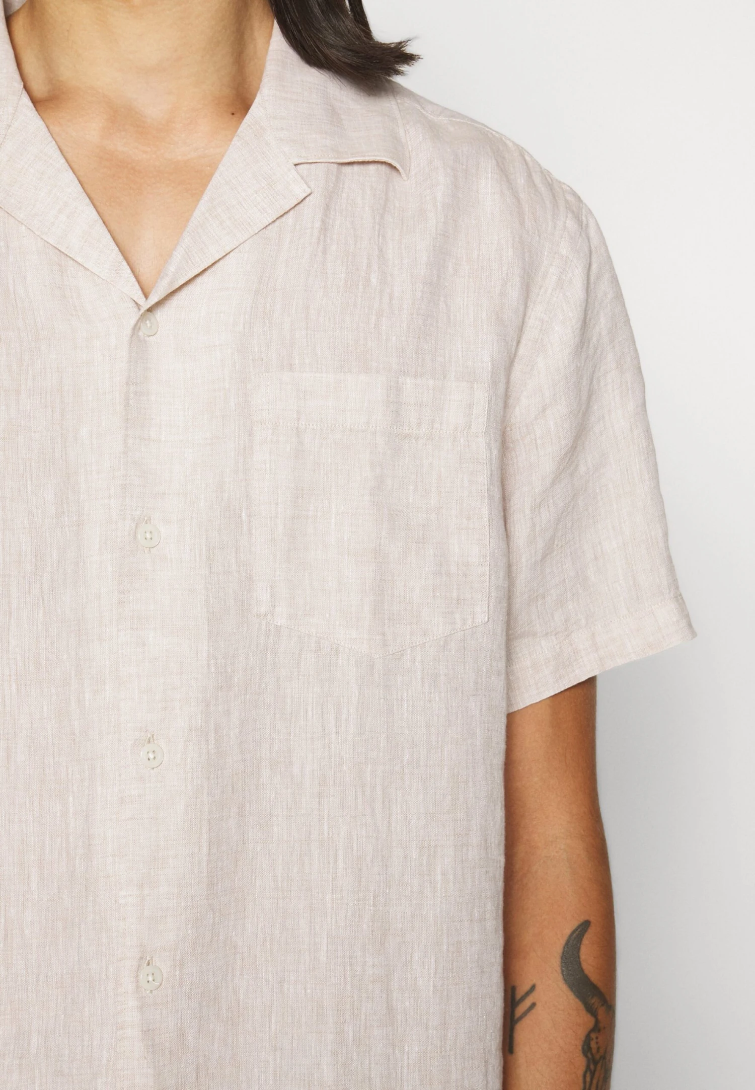 J.Lindeberg Melange Reg Shirt - Skjorte - Safari Beige - Image 8