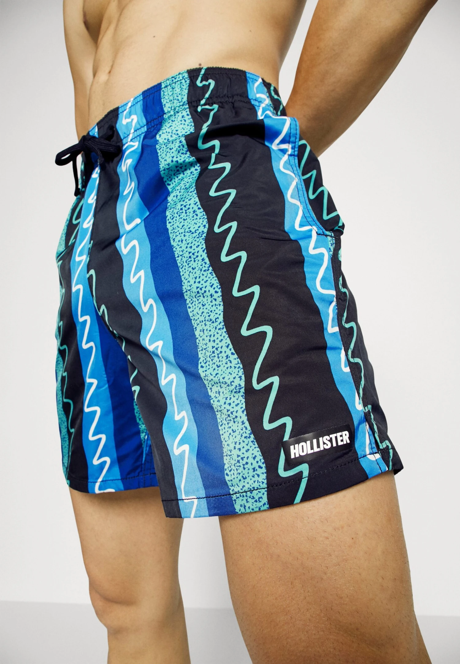 Hollister Co. Sport Swim- Badeshorts - Blue Abstract - Image 4
