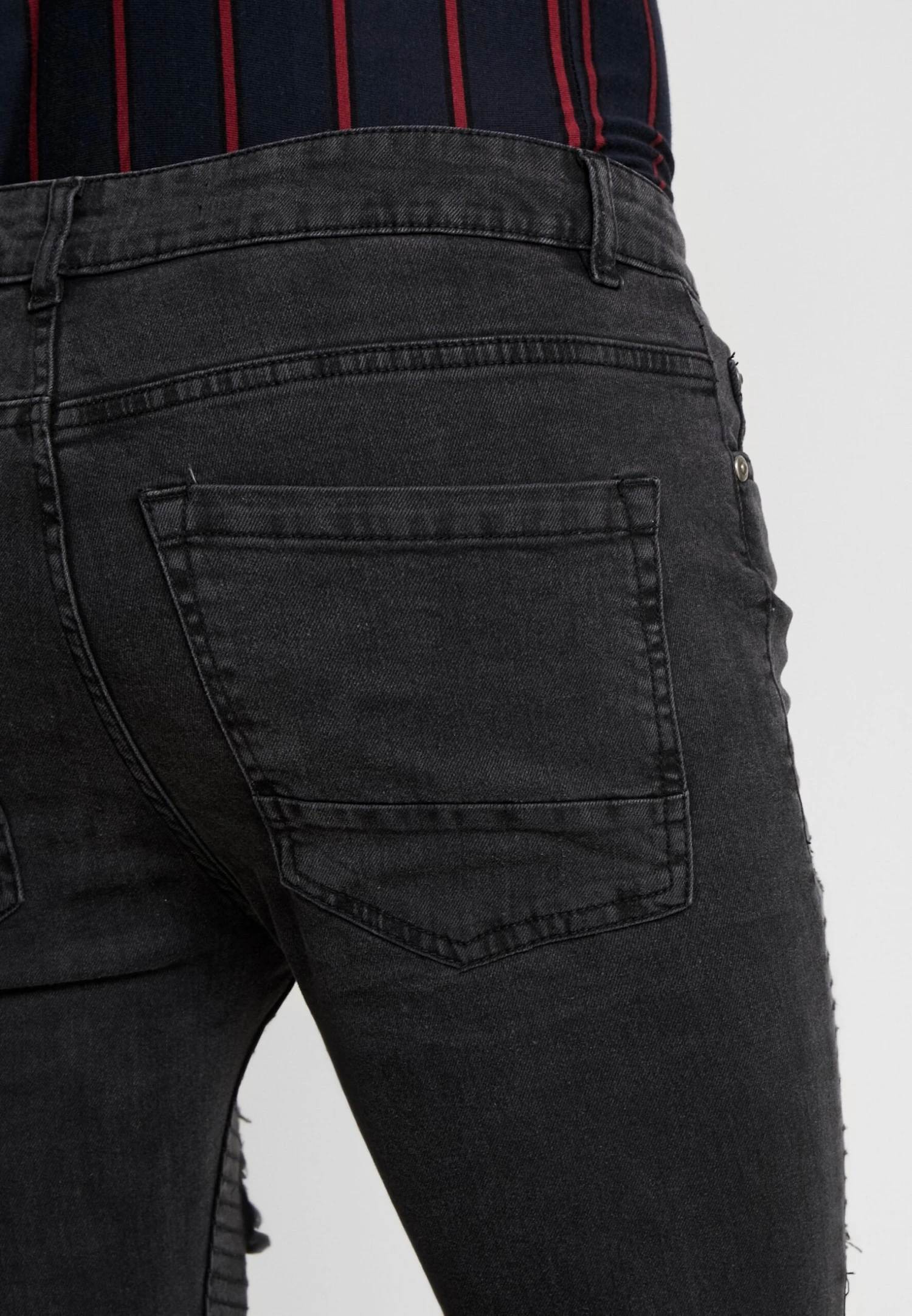 BRAVE SOUL Nevada - Jeans Skinny Fit - Grey Wash/Red Paisley - Image 4