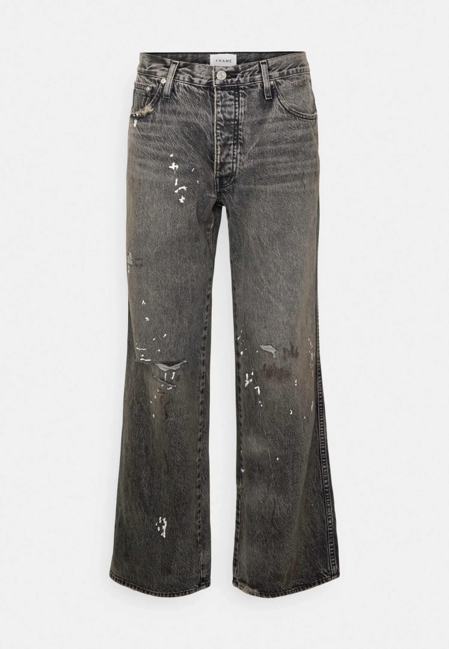 FRAME Wide Leg - Jeans Relaxed Fit - Black Denim - Image 4