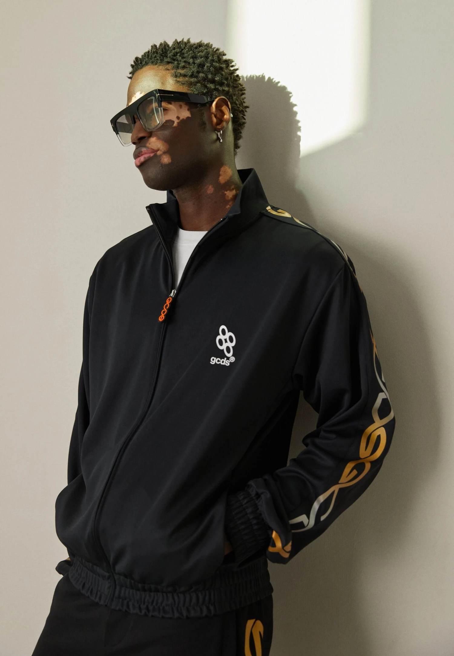 GCDS Reflective Logo Track - Treningsjakke - Black