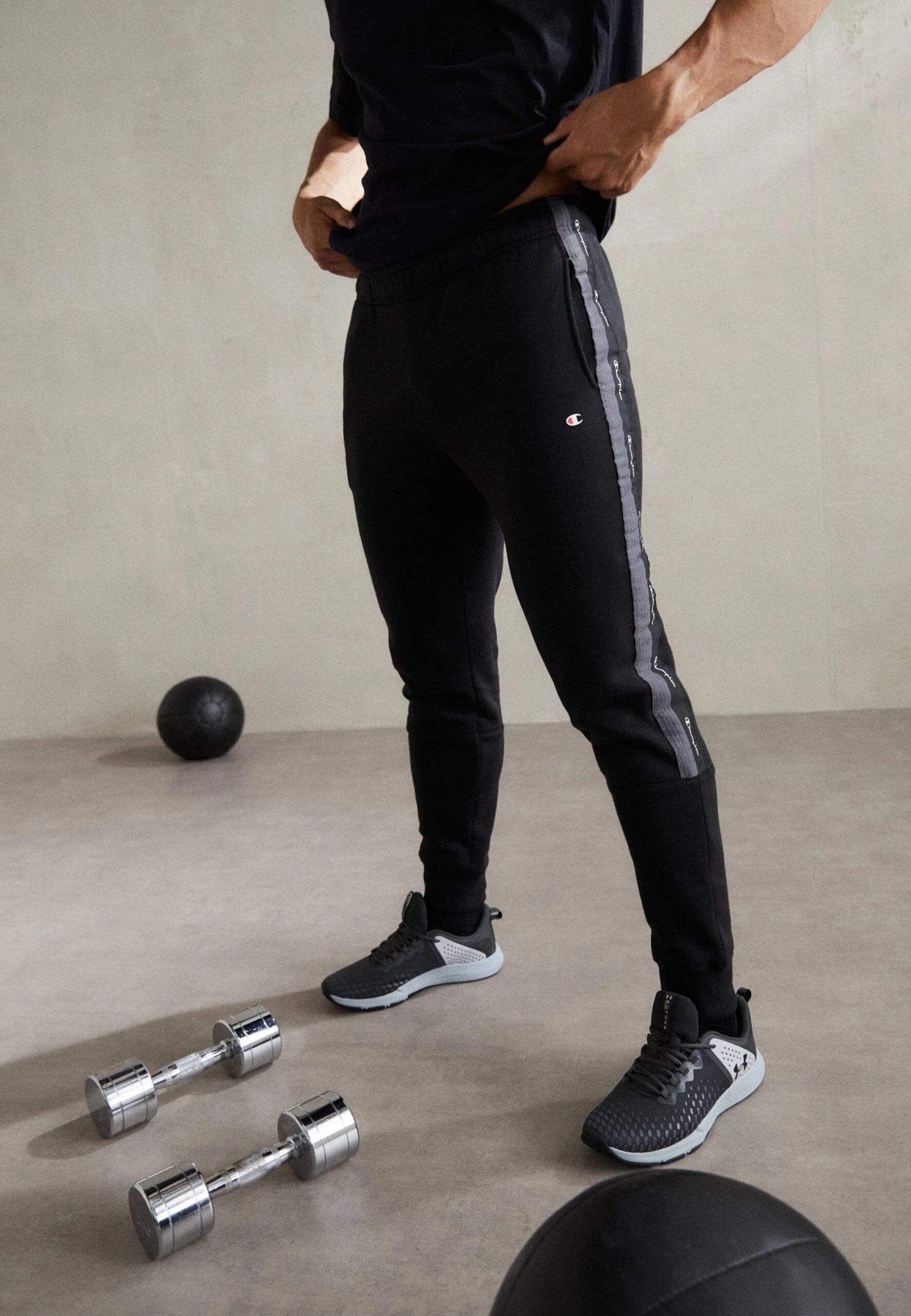 Champion Tape Cuff Pants - Joggebukse - Black