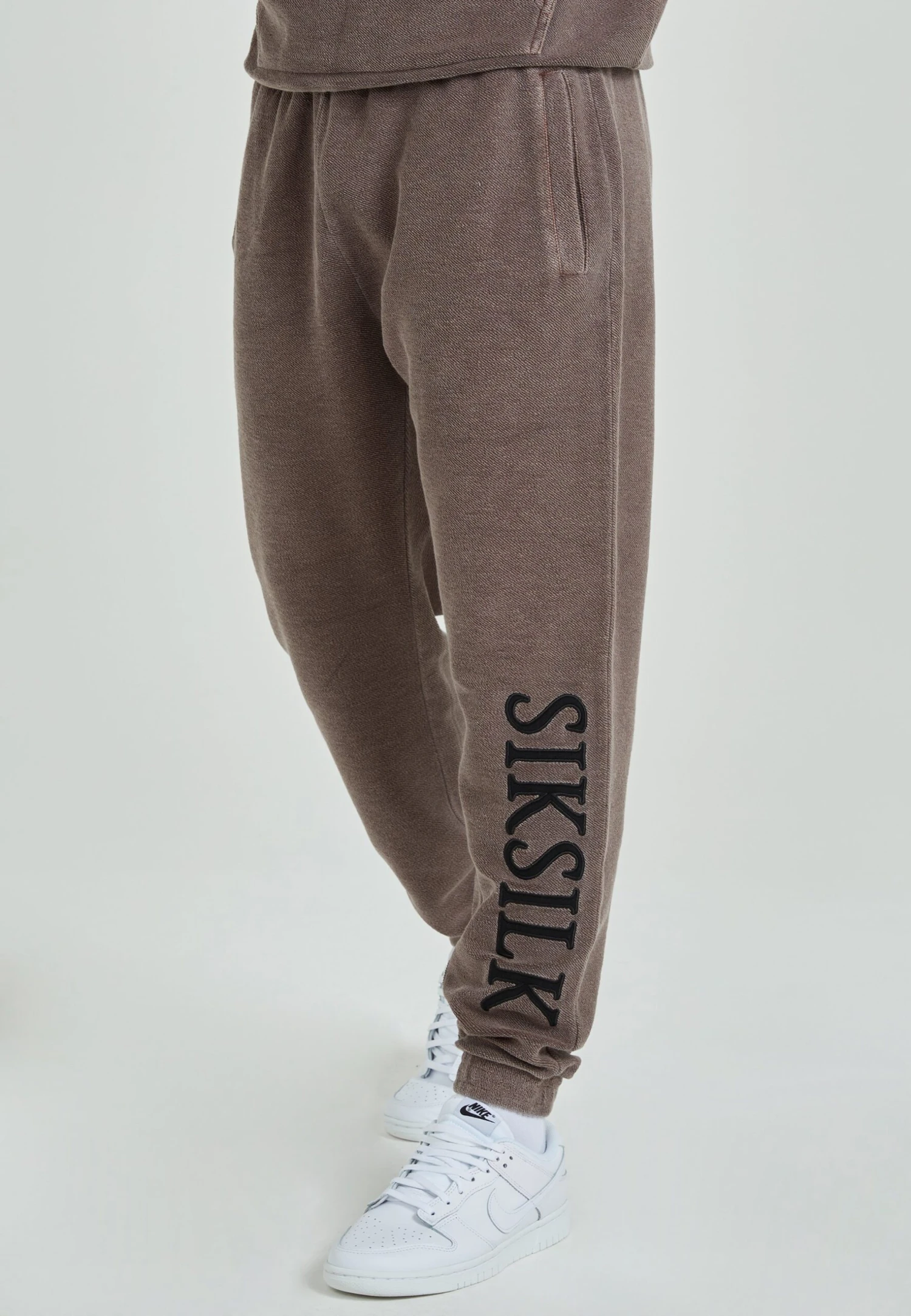 SikSilk Loopback - Joggebukse - Washed Brown