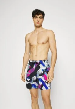 Hollister Co. Sport Swim- Badeshorts - Purple Stripe Abstract