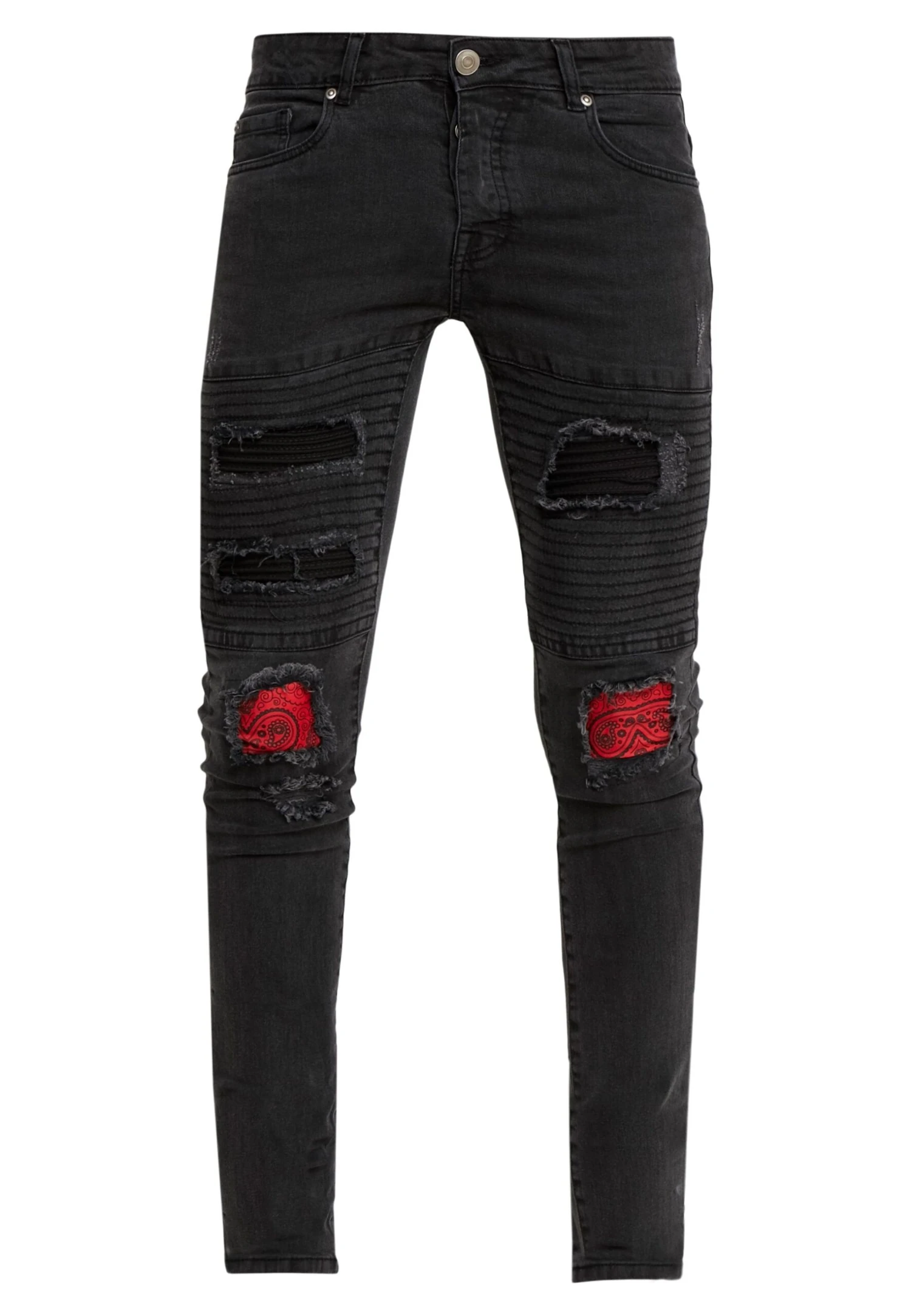 BRAVE SOUL Nevada - Jeans Skinny Fit - Grey Wash/Red Paisley - Image 5