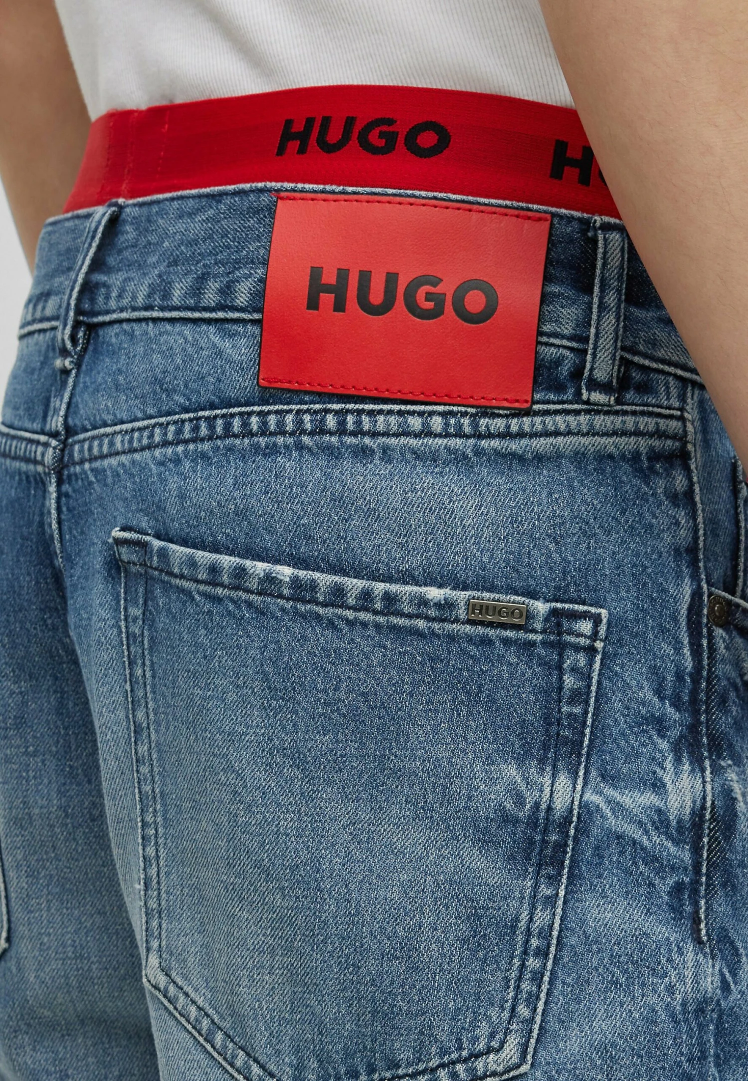 Hugo Jeans Straight Leg - Blue Ten - Image 4