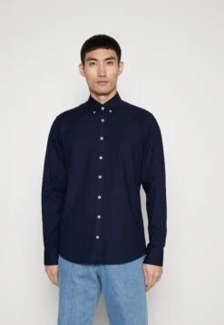 Hackett London Garment Dyed Oxford - Skjorte - Navy Blazer