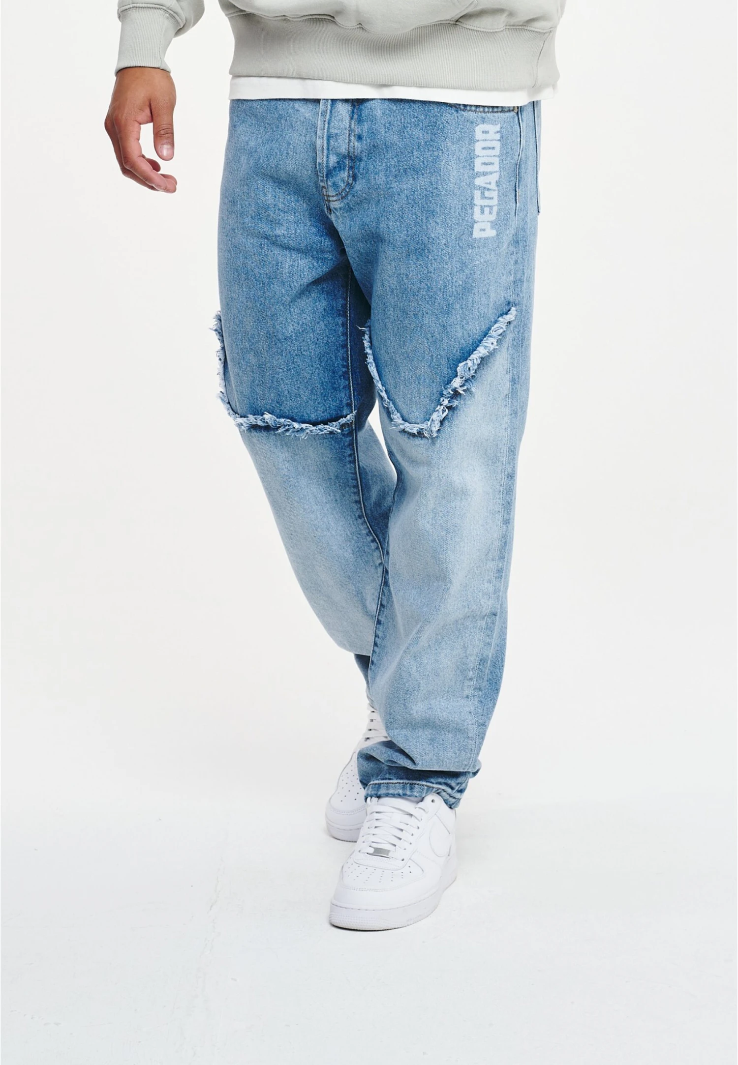 Pegador Bolger Baggy Patchwork - Jeans Relaxed Fit - Washed Light Blue Sky