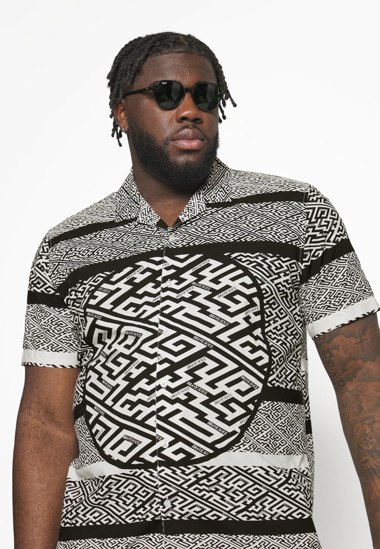 BRAVE SOUL Skjorte - Black/White - Image 4