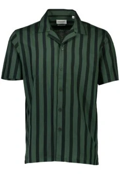 Lindbergh Striped Resort - Skjorte - Army