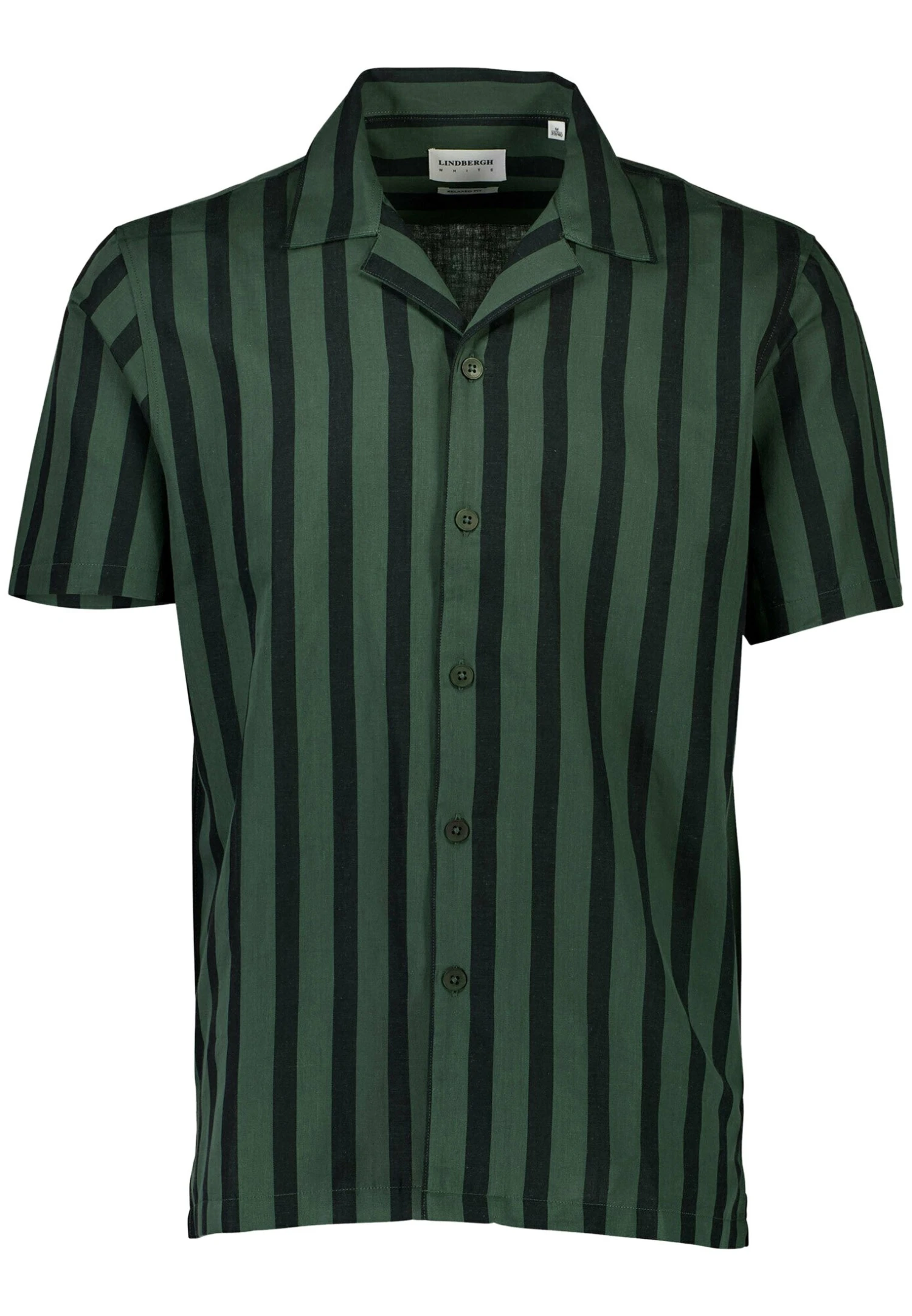 Lindbergh Striped Resort - Skjorte - Army