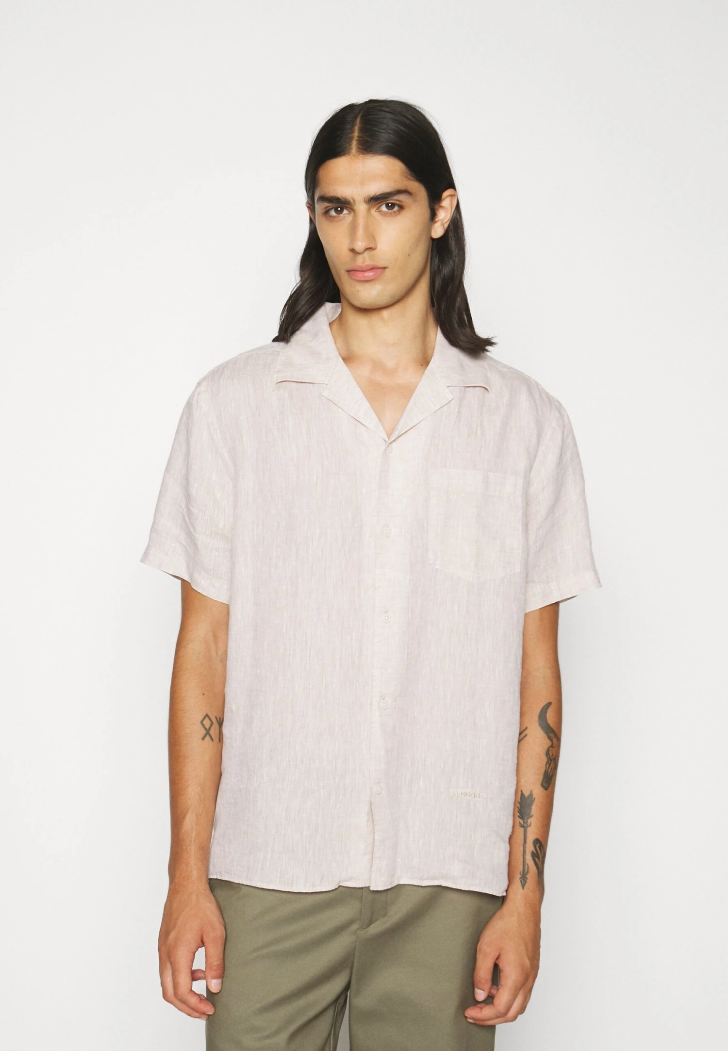 J.Lindeberg Melange Reg Shirt - Skjorte - Safari Beige - Image 3