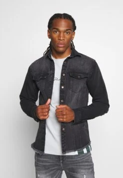 Redefined Rebel Jackson Jacket - Skjorte - Black/Grey