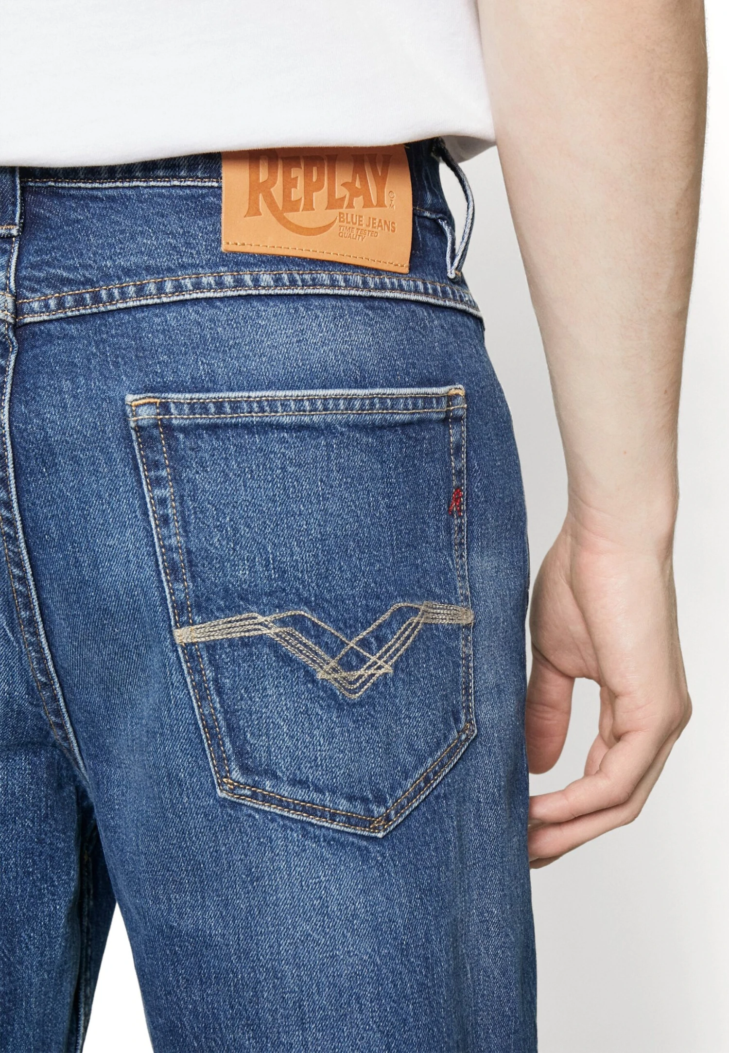 Replay Sandot - Jeans Relaxed Fit - Dark Blue - Image 5