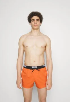 Puma Swim Men Logo Length Swim Shorts - Badeshorts - Chili Powder